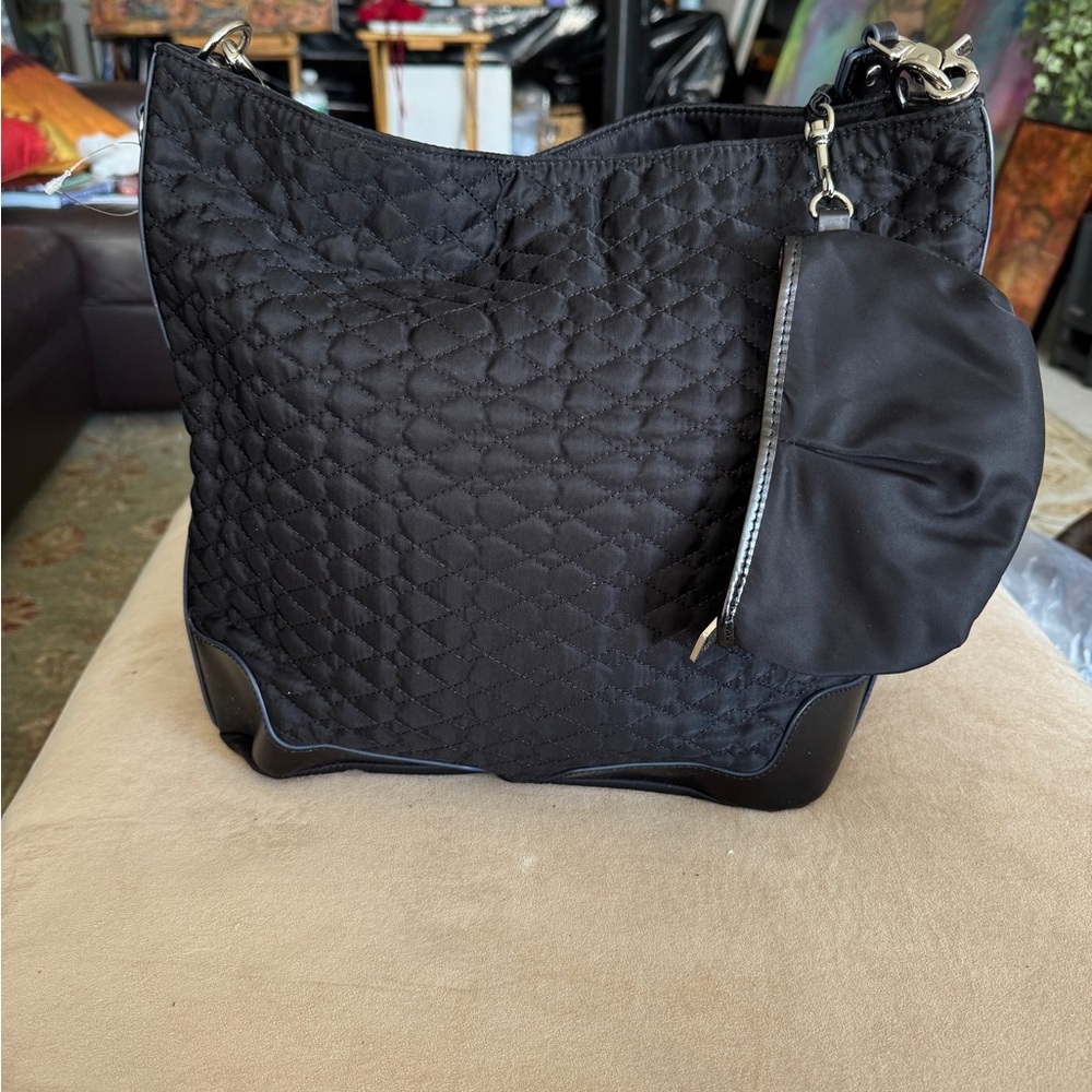 MZ Wallace Black Quilted Tote with Slouchy Style